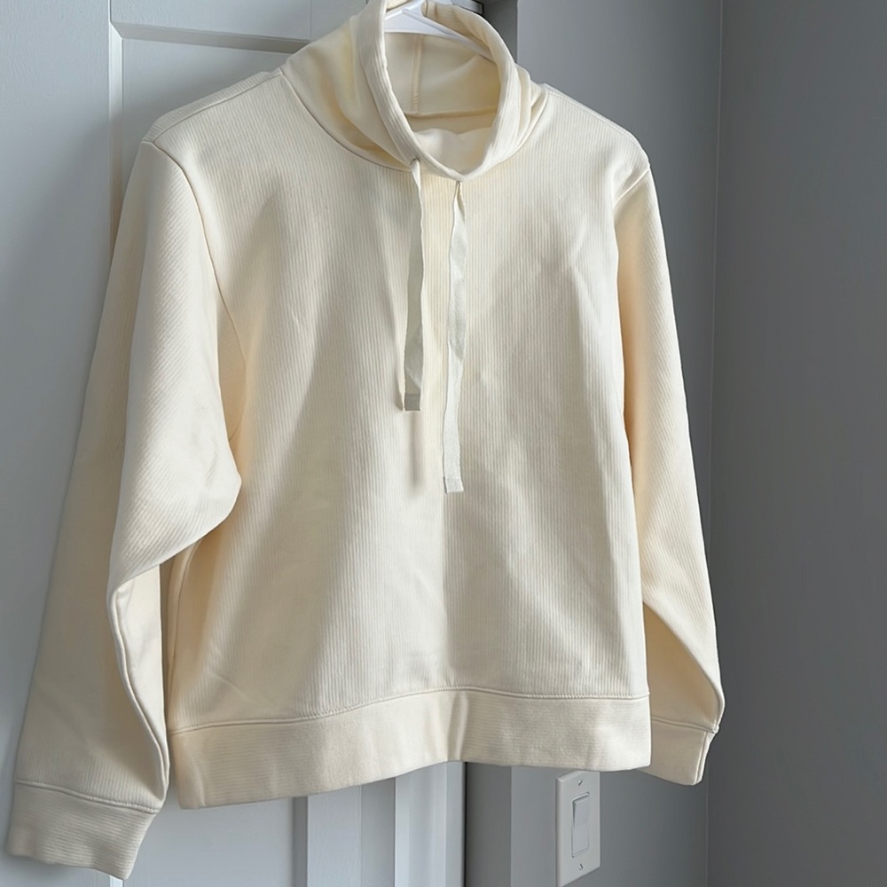 Madewell MWL Loungewear Cowled Sweatshirt Pullover, NWOT - Picture 3 of 7